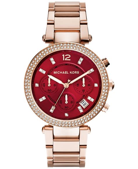 michael kors women's chronograph parker rose gold watch|rose gold watches ladies watch.